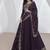 Purple vichitra silk embroidered readymade salwar kameez