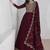 Maroon vichitra silk embroidered readymade salwar kameez