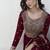 Maroon vichitra silk embroidered readymade salwar kameez