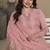 Light pink silk blend embroidered readymade salwar suit