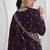Purple vichitra silk embroidered readymade salwar kameez