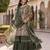  women's kalamkari print straight side slit kurta sharara with dupatta
