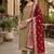  women's beige art silk  heavy embroidered kurta set with dupatta