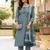 women's straight side slit  mirror work  kurta pant set with digital mal dupatta