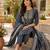 women's chanderi silk embroidered kurta set with jacquard dupatta