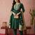 women's chanderi silk embroidered kurta set with jacquard dupatta