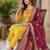  women's art silk  embroidered straight side slit kurta set with dupatta