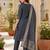 women's chanderi silk embroidered kurta set with jacquard dupatta