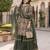  women's kalamkari print straight side slit kurta sharara with dupatta