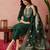 women's chanderi silk embroidered kurta set with jacquard dupatta