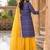 women's kalamkari print straight side slit kurta skirt with  dupatta