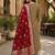 women's beige art silk  heavy embroidered kurta set with dupatta