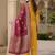  women's art silk  embroidered straight side slit kurta set with dupatta
