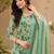women's jaipuri floral print straight side slit kurta plazzo set with dupatta