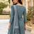 women's straight side slit  mirror work  kurta pant set with digital mal dupatta