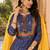 women's kalamkari print straight side slit kurta skirt with  dupatta