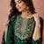 women's chanderi silk embroidered kurta set with jacquard dupatta