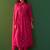 Pink cotton floral printed ethnic kurta set with matching dupatta