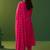 Pink cotton floral printed ethnic kurta set with matching dupatta