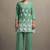 Green pure cotton schiffli embroidered straight co-ord set