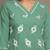 Green pure cotton schiffli embroidered straight co-ord set