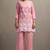Pink pure cotton schiffli embroidered straight co-ord set