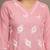 Pink pure cotton schiffli embroidered straight co-ord set