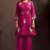 Dark pink embroidered roman silk co-ord set