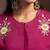 Dark pink embroidered roman silk co-ord set