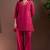 Dark pink pure cotton schiffli co-ord set