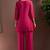Dark pink pure cotton schiffli co-ord set