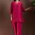 Dark pink pure cotton schiffli co-ord set