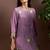 Lilac embroidered roman silk co-ord set