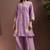 Lilac embroidered roman silk co-ord set