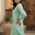 Green pure cotton embroidered thread work ethnic kurta set with matching dupatta
