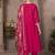 Pink georgette embroidered sequins work ethnic kurta set with matching dupatta