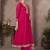 Pink georgette embroidered sequins work ethnic kurta set with matching dupatta
