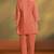 Pure cotton rust schiffli co-ord set