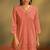 Pure cotton rust schiffli co-ord set