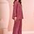 Rust embroidered cotton straight co-ord set