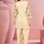 White embroidered cotton straight co-ord set