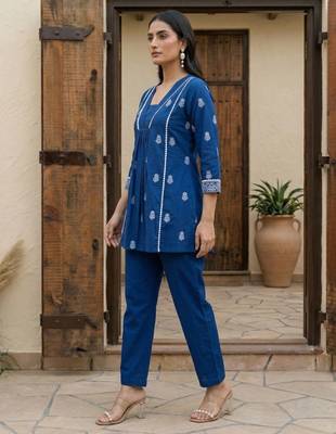 Dresoul pure cotton embroidered co-ord set 2