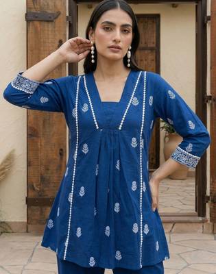 Dresoul pure cotton embroidered co-ord set 4