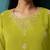 Green georgette embroidered zari work ethnic kurta set with matching dupatta