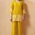 Mustard embroidered cotton blend co-ord set