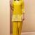 Mustard embroidered cotton blend co-ord set