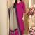 Black cotton blend plain na ethnic kurta set with matching dupatta
