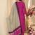 Black cotton blend plain na ethnic kurta set with matching dupatta