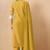Green cotton blend embroidered thread work ethnic kurta set with matching dupatta