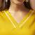 Mustard embroidered cotton blend co-ord set